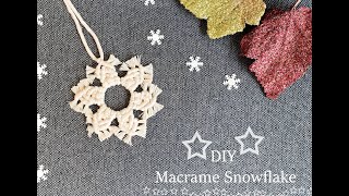 Tutorial/DIY Macrame Snowflake/Mακραμέ Χιονονιφάδα βήμα βήμα ❄️❄️❄️