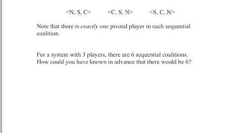 Math 103 Measuring Power 13: The Shapley-Shubik power distribution