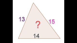 Area of a triangle from side. Not using Herons formula.