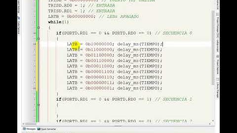 Simulación de Control de LEDs con PIC18F4550 & MikroC en Proteus [sistelbo.pic103]