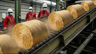 Waste Coconut Shells Transformed into Premium Coconut Fiber Mats! Complete Production Process