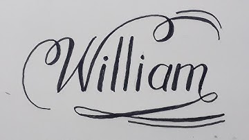 Calligraphy Name William For Beginners / How To Write Easy On Paper / Handwriting styles Art