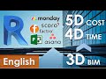 BIM Project Management in Revit with 4D Time  and 5D Cost . From Revit in Microsoft Project