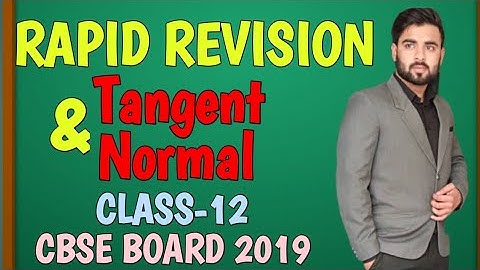 Tangent and Normal||Application of derivatives||CLASS-12||CHAPTER-6||TOPIC-2||My Institute