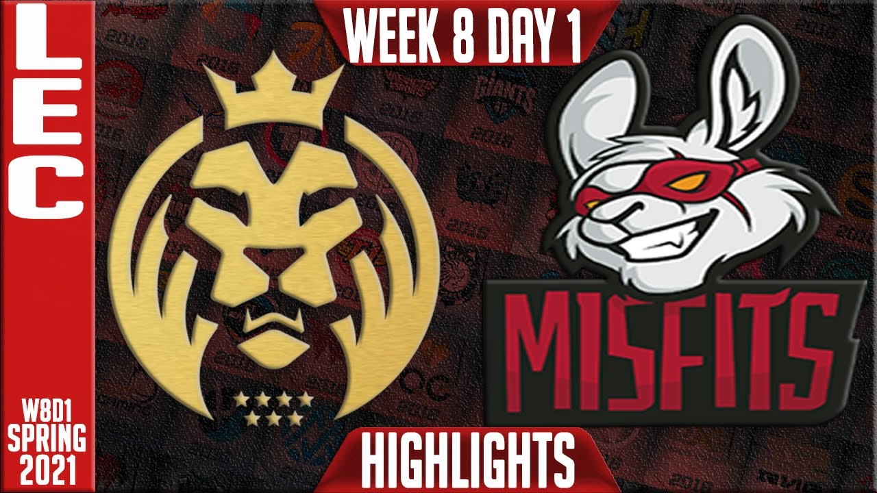 MAD vs MSF Highlights | LEC Spring 2021 W8D1 | MAD Lions vs Misfits Gaming