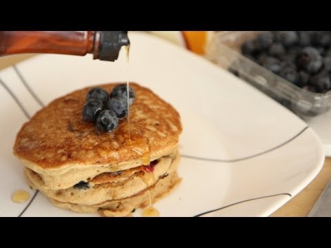 Vegan Pancakes Recipe - Whole Wheat Pancakes - Blueberry Pancakes