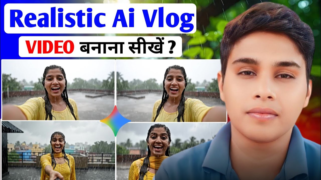 🤯 Barish Mein Nahaati Ladki Ka Vlog 🌧️ | Ultra Realistic AI Video 😍 | Google VEO 3