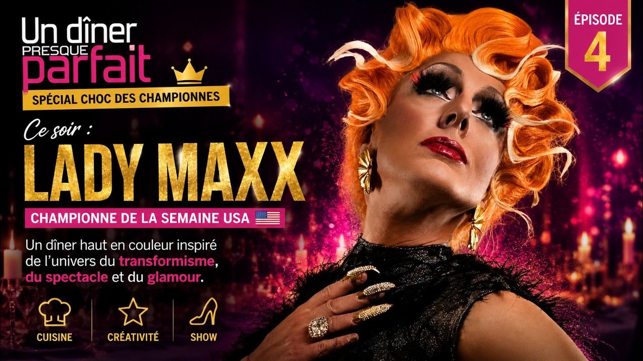 Lady Maxx dans Un Dîner Presque Parfait spécial Choc des Championnes sur W9
