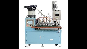 WL-280-O 2-core/2-pin flat wire Automated European Standard Plug Riveting Machine Power plug machine