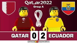 Qatar vs Ecuador 0-2 • World Cup 2022 Qatar - Group A | All Goals \& Highlights Lego Football