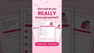Details How Well Do You Know Your Partner 💕 Printable Couples Quiz #shorts Guide
