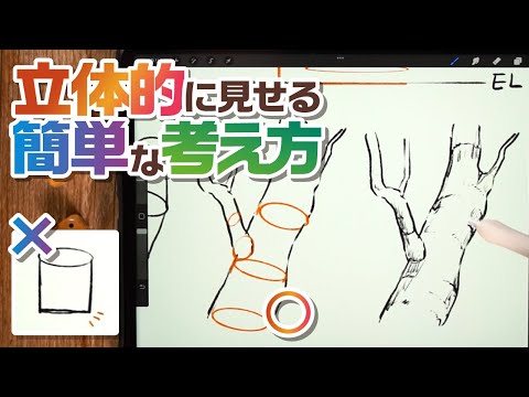 イラスト練習 筒を使って立体的なイラストを描こう Ipad Youtube