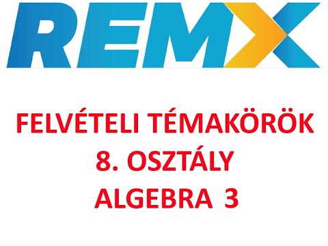 8. osztály * felvételi felkészítő * algebra 3 borítóképe