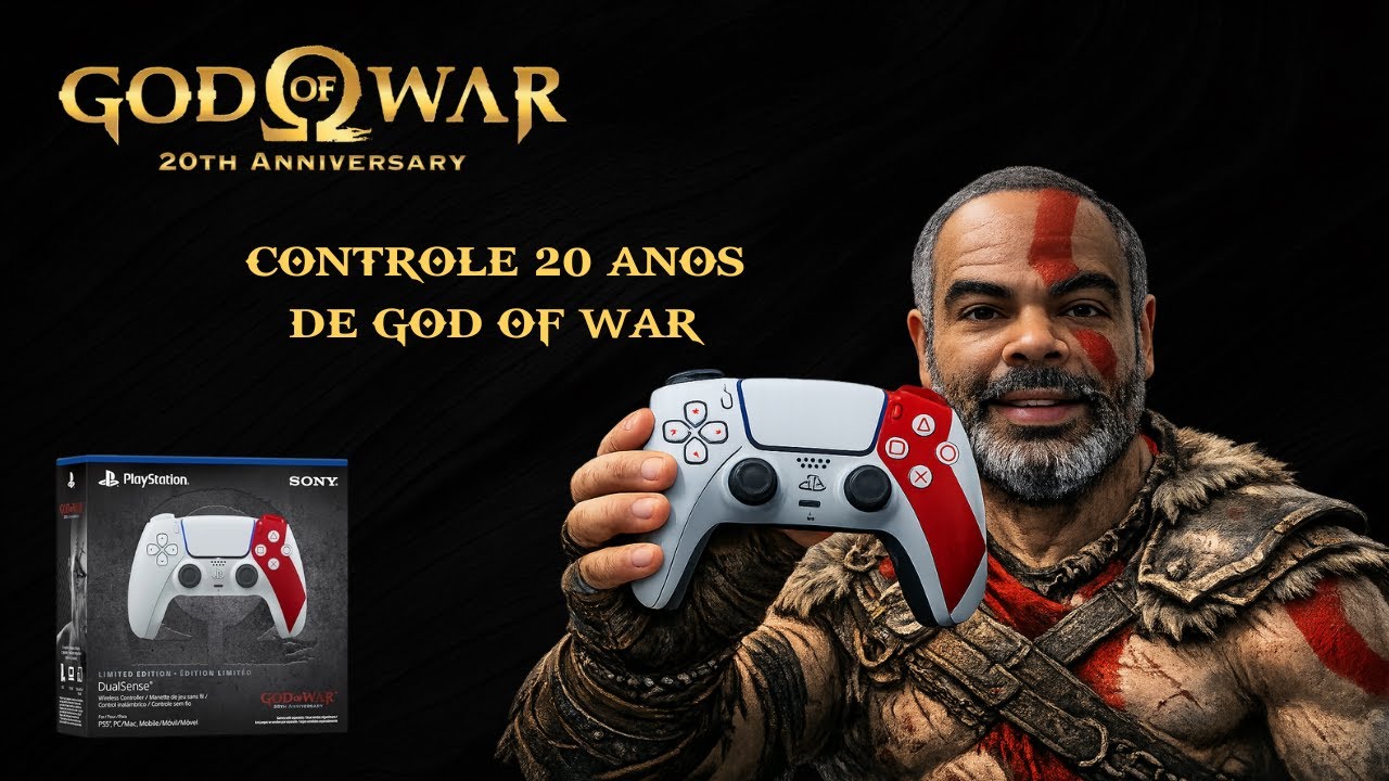 Edição Limitada do Controle de 20 Ano de God Of War