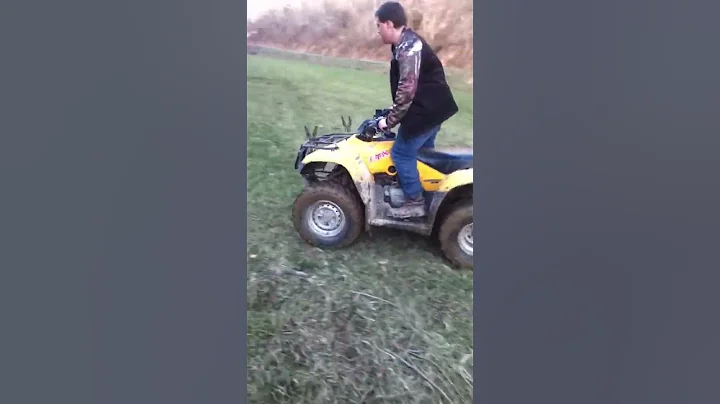 Chad playing in the mudd with his 250