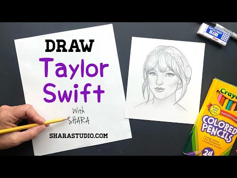 Taylor Swift Fearless Pencil Sketch · Creative Fabrica