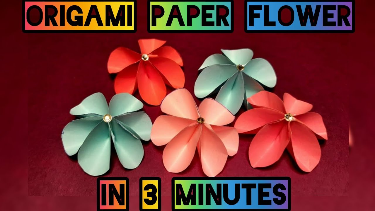 Origami flowerpaper flowerMalayalam tutorialSuja's passion world