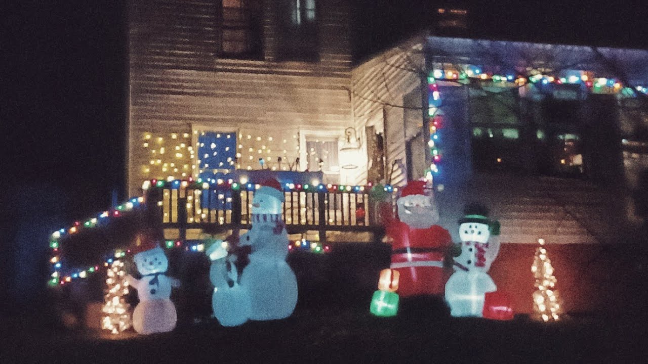 Xmas Decorations at Night in Bath, ME -  2022