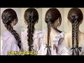 Super easy  cute braid hairstyles tutorials korean style for girls 