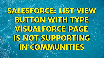 Salesforce: List view button with type visualforce page is not supporting in communities