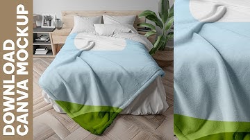 How to make Velveteen Blanket Mockup in CANVA | CANVA Mockup Tutorial