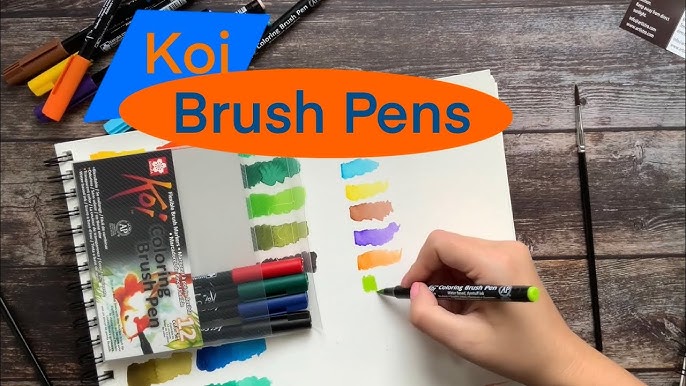 Koi Coloring Brush Pen Set of 24