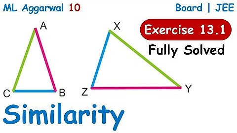 Similarity Exercise 13.1 (Full) Class 10 ICSE ML Agarwal | IIT JEE