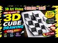 3D Stair & Cube Illusion Drawing 😱 Simple Pencil 3D Drawing That Will Blow Your Mind@3DArtVision