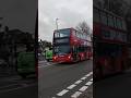 LK58 CNX TE906 Metroline Bus Driver Training zooming past The Green School