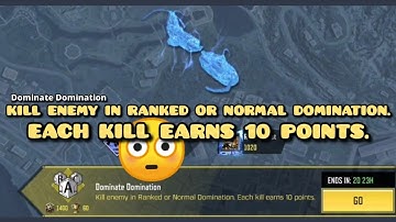 Kill Enemy In Ranked or Normal Domination. Each Each Kill earns 10 Points. || CODM ||