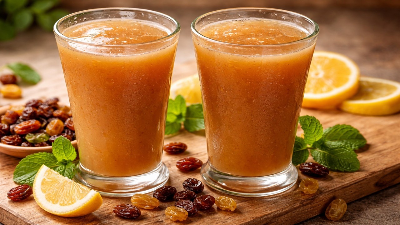 طريقة عمل مشروب الزبيب الاصفر او الاحمر او الاسود