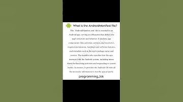 manifest file in #android...#android #interview #question #codinglife #codelife #kotlin #java