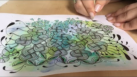Zentangle Watercolor Time Lapse with shading - Artzyfartzy