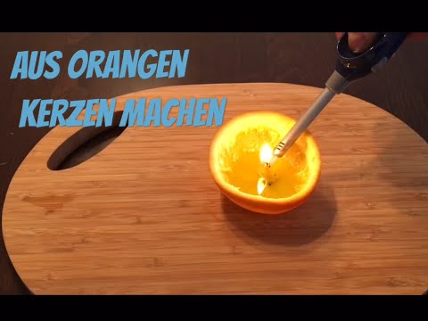 Video: DIY Orangefarbene Kerze