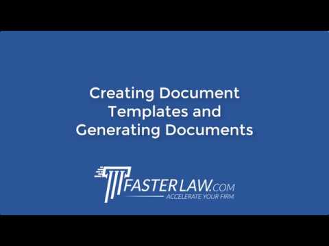 Creating Document Templates and Generating Documents - YouTube