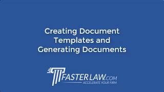 Creating Document Templates and Generating Documents