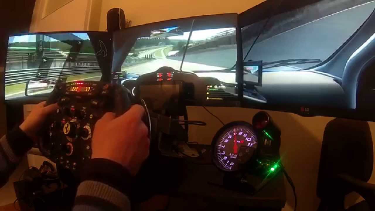 F1Simgames custom Tachometer test in SPA - YouTube