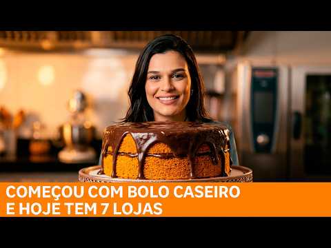 Empresária começou vendendo bolos de cenoura caseiro e hoje faz sucesso com loja especializada
