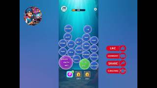 Bubble word jam level  3 solution and walkthrough for best  group of words 