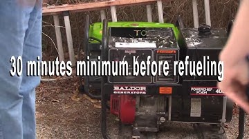 Generator safety during a power outage