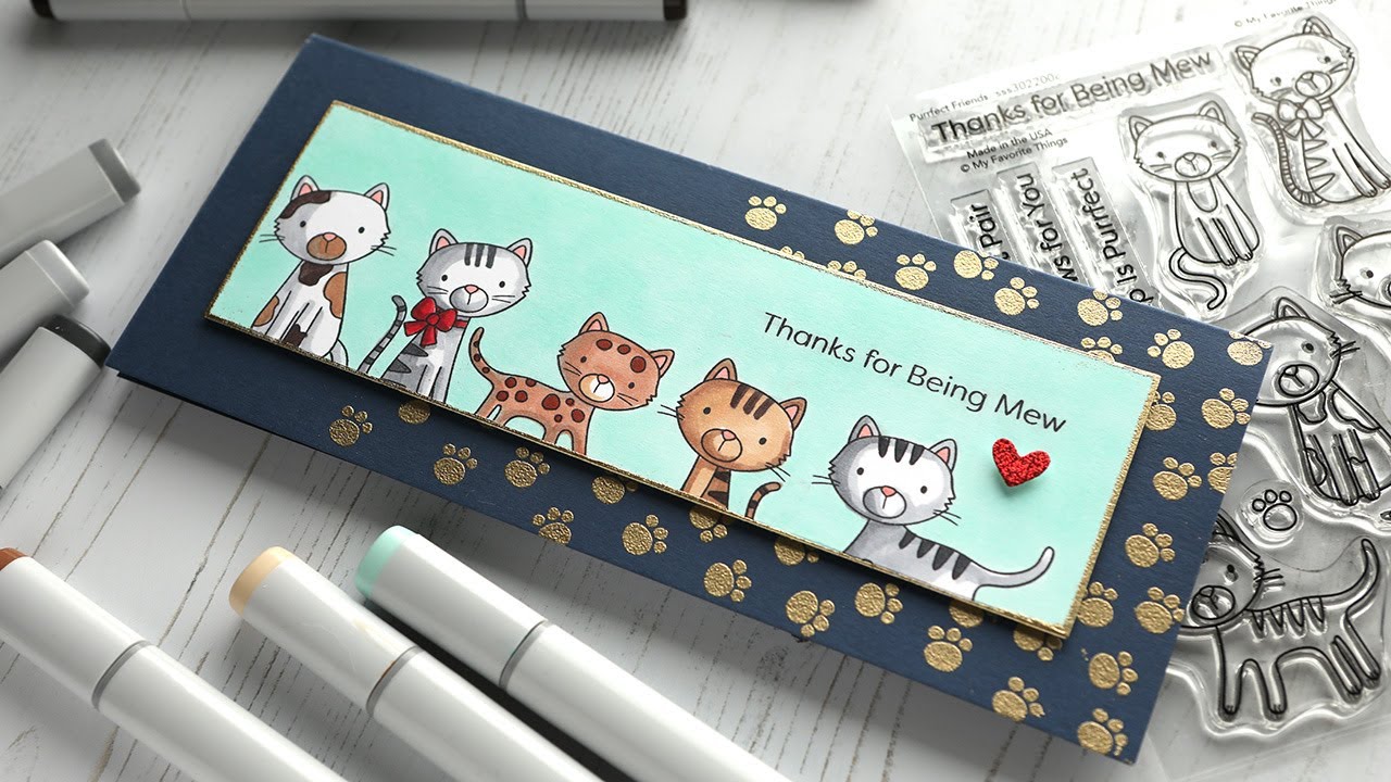 ALL THE KITTIES! My Favorite Things STAMPtember® collab stamps! - YouTube