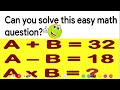 :✨ क्या आप इस आसान से दिखने वाले सवाल को हल कर सकते हैं? | Brain Teaser Math Puzzle 🧮