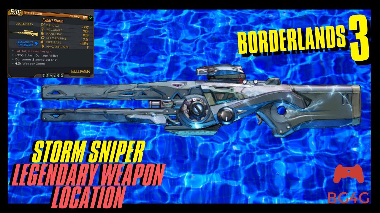 BORDERLANDS 3 - STORM SNIPER (KATAGAWA JUNIOR) - LEGENDARY MALIWAN WEAPON LOCATION/DROP- BG4G