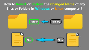 How to Revert or Restore the Changed Name of any Files or Folders in Windows or Linux computer ?