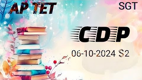 TET 06-10-2024 afternoon session CDP bits explanation