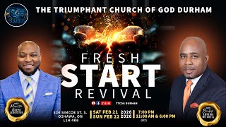 Last Call For Our Fresh Start Revival Tonight 6pm - TTCOG Durham