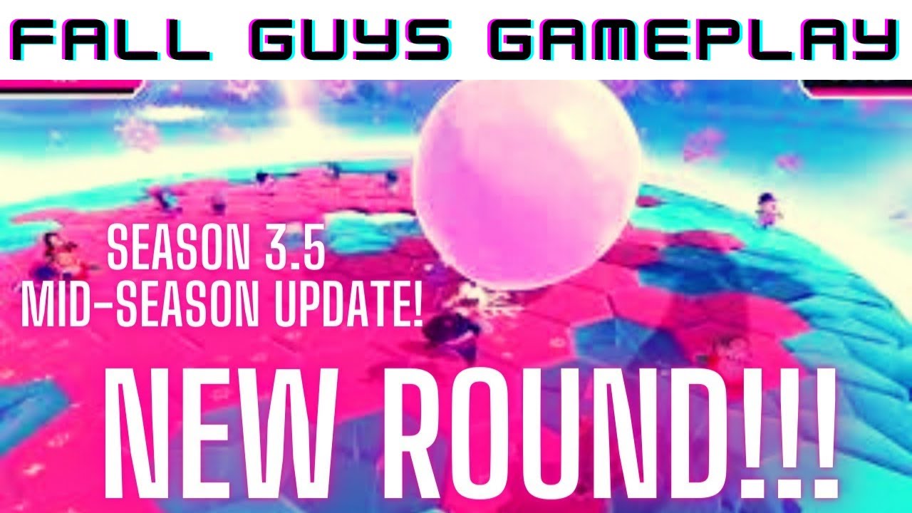 Playing the NEW ROUND *Snowball Survival* in Fall Guys from the MID-SEASON UPDATE! Season 3.5!!!