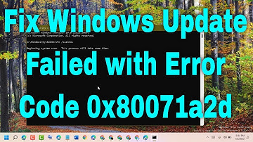 How to Fix Windows Update Failed with Error Code 0x80071a2d