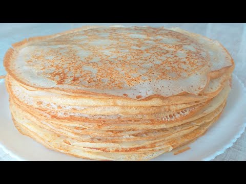 Самые Вкусные На Кефире Тонкие с Дырочками Блины. Объедение Просто!