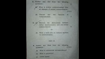 Business Communication 1st semester Communication Question paper 2019 ||